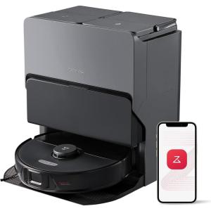 roborock S8 Max Ultra with Auto Water Refilling and Drainage System Robot Vacuum and Mop, FlexiArm Design, Smart Dirt Detection, Self-Emptying, 8000Pa Suction for Various Floors, Pet Hair, White(S8 Max Ultra (Black))