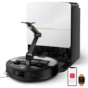 roborock Saros Z70 Robot Vacuum and Mop, OmniGrip Arm, AI-Powered, 22,000Pa Suction, 3.14’’ Ultra Slim, FlexiArm Riser Technology, AdaptiLift Chassis, Obstacle Avoidance, Auto Mop Washing & Drying(Saros Z70 Silver)