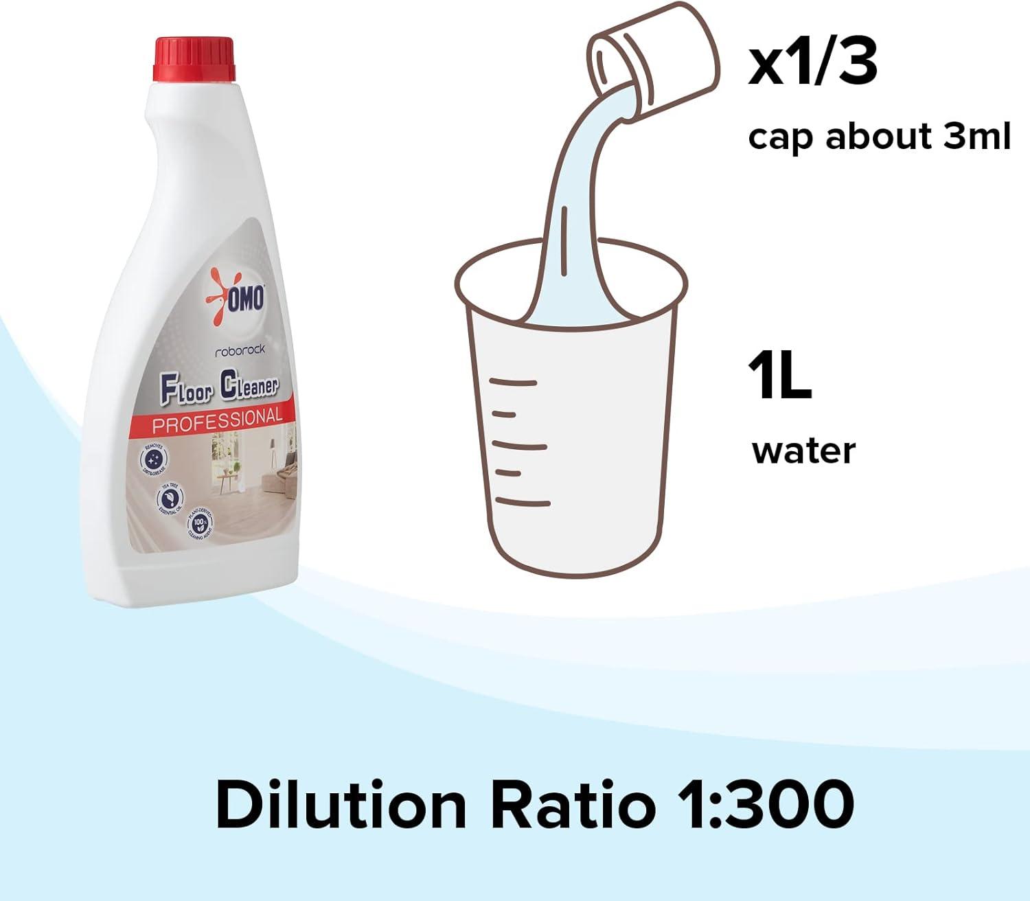 image:imageOfficial Roborock MultiSurface Floor Solution Dilution Ratio 1300 Compatible with Ultra All Roborock Robot Vacuums with Mopping and Vacuum Mop 162 oz Concentrate