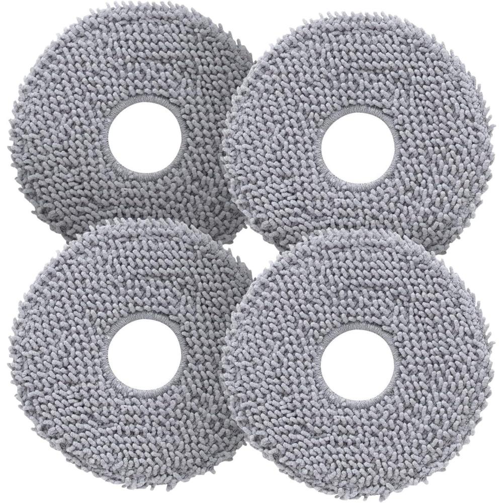 image:imageroborock 4 Pack Microfiber Mop Cloths for QV 35AQV 35SQR 5T7QR 598QR 798QR T78Qrevo LQV 798QX Revo PlusQR5980QR7980QR7985 Robot Vacuum Cleaner Mop Pad Replacement AccessoriesMop Cloth1