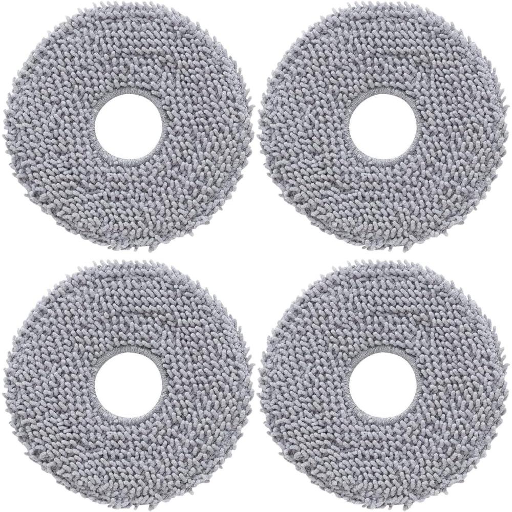 image:imageroborock 4 Pack Microfiber Mop Cloths for QV 35AQV 35SQR 5T7QR 598QR 798QR T78Qrevo LQV 798QX Revo PlusQR5980QR7980QR7985 Robot Vacuum Cleaner Mop Pad Replacement AccessoriesSpinning Mop