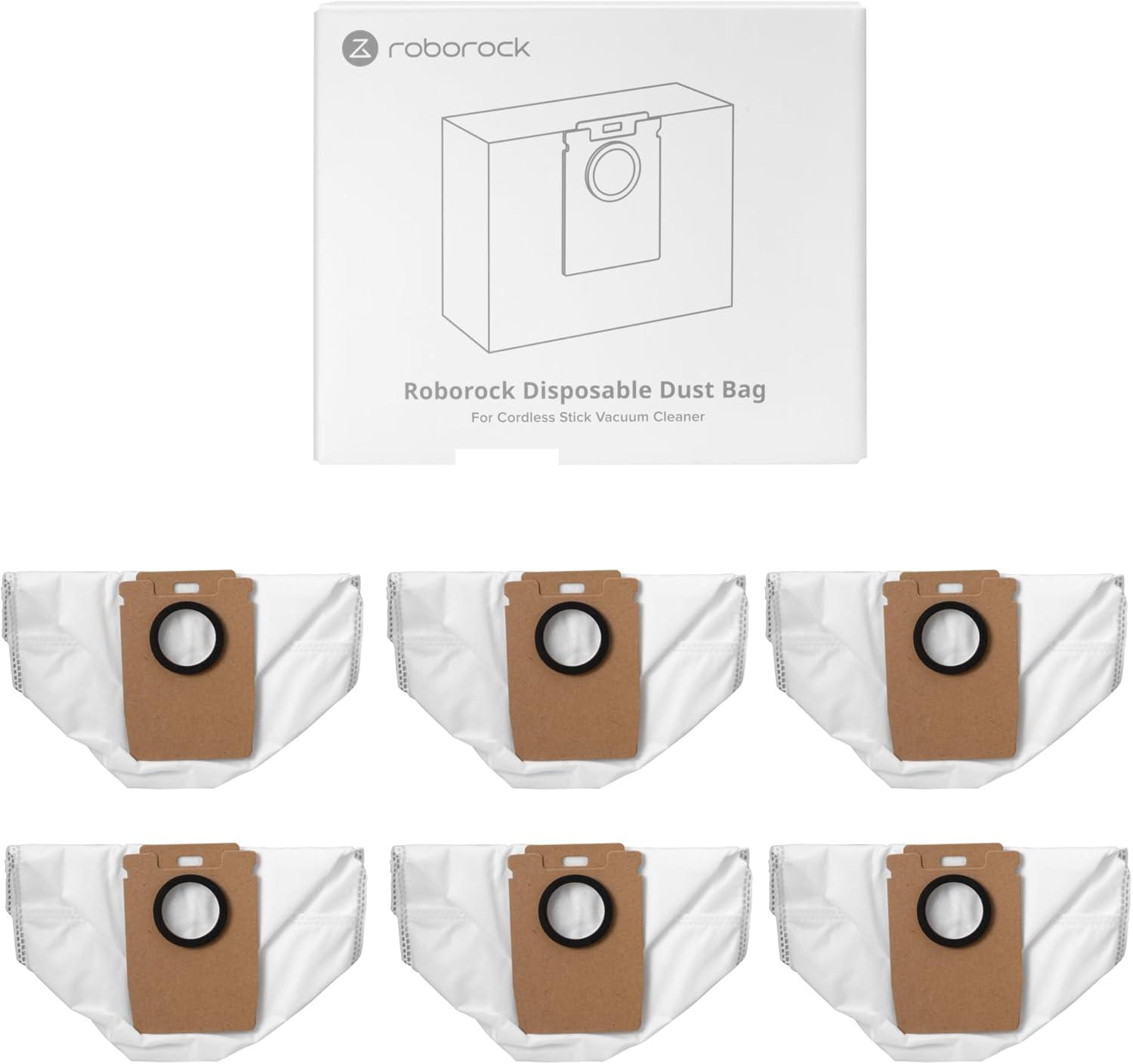 image:imageroborock 12 Packs Disposable Dust Bags for H60 Hub Cordless Vacuum Cleaner with AutoEmpty Dock Stick Vacuum Cleaner for Home Pet Hair and Hard Floor AntiTangle Brush LED Dust Detection