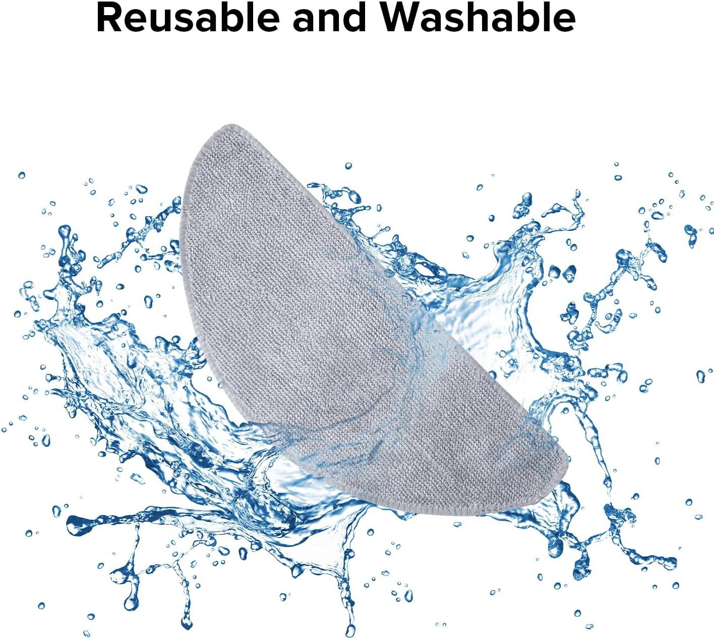 image:imageroborock 2 Pack Microfiber Mop Cloths for Q 5 Q5 Pro Q5 Pro Q7 Q7Max Q8Max Q8Max E Series S5 S5 Max S 6 S6 Pure S6 MaxV Robot Vacuum Cleaner Mop Pad Replacement AccessoriesMop Cloth4