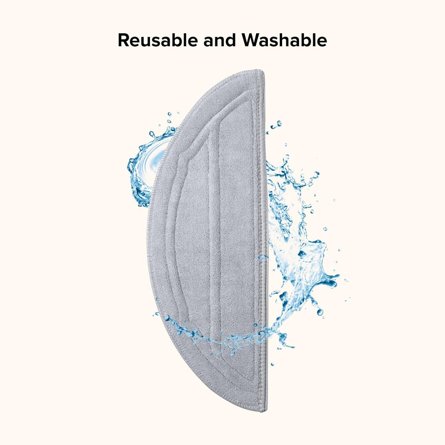 image:imageroborock 2 Pack Microfiber Mop Cloths for Q 5 Q5 Pro Q5 Pro Q7 Q7Max Q8Max Q8Max E Series S5 S5 Max S 6 S6 Pure S6 MaxV Robot Vacuum Cleaner Mop Pad Replacement AccessoriesMop Cloth6
