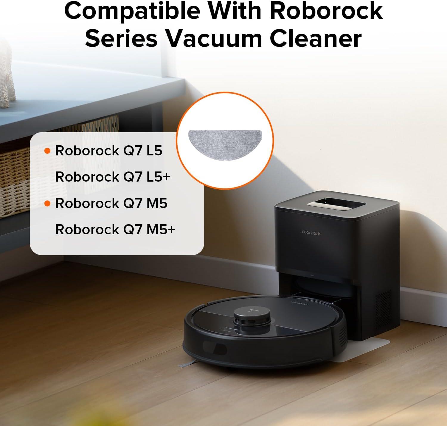image:imageroborock 2 Pack Microfiber Mop Cloths for Q7 M5 Q7 M5 Q7 L5 Q7L5 Robot Vacuum Cleaner Mop Pad Replacement AccessoriesMop Cloth4