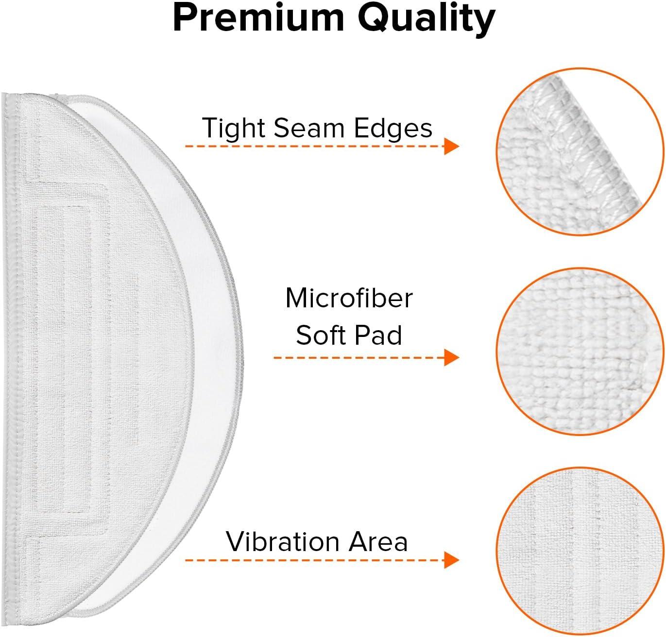 image:imageroborock 2 Pack Microfiber Mop Cloths for Q7 M5 Q7 M5 Q7 L5 Q7L5 Robot Vacuum Cleaner Mop Pad Replacement AccessoriesSingle Sonic Zone