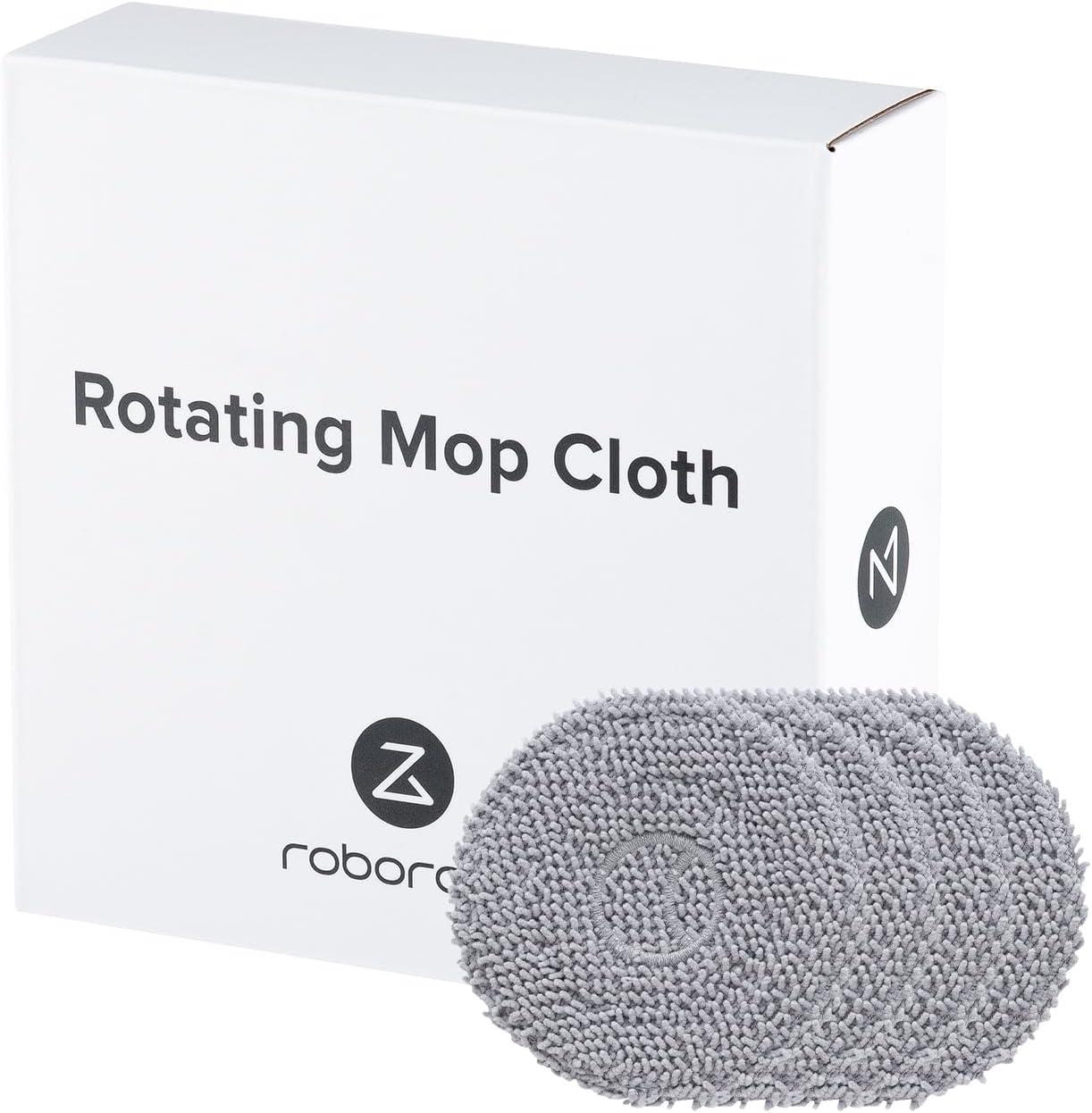 image:imageroborock 4 Pack Microfiber Mop Cloths for QV 35AQV 35SQR 5T7QR 598QR 798QR T78Qrevo LQV 798QX Revo PlusQR5980QR7980QR7985 Robot Vacuum Cleaner Mop Pad Replacement AccessoriesSpinning Mop