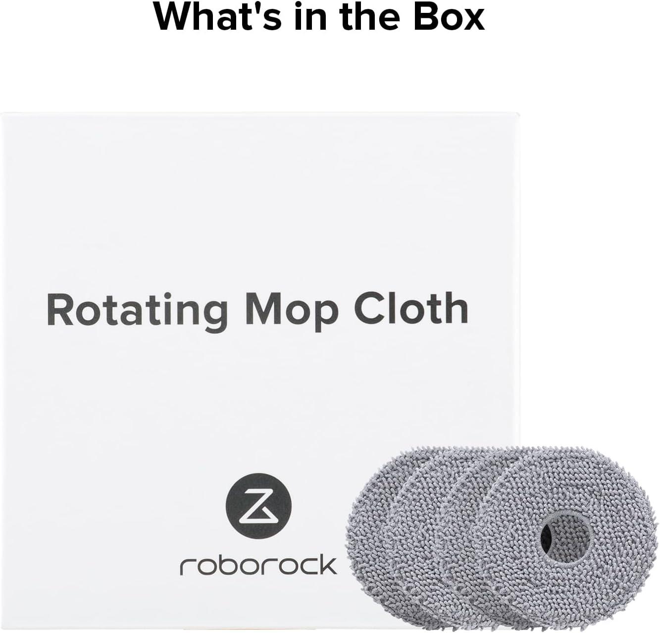 image:imageroborock 4 Pack Microfiber Mop Cloths for QV 35AQV 35SQR 5T7QR 598QR 798QR T78Qrevo LQV 798QX Revo PlusQR5980QR7980QR7985 Robot Vacuum Cleaner Mop Pad Replacement AccessoriesMop Cloth1