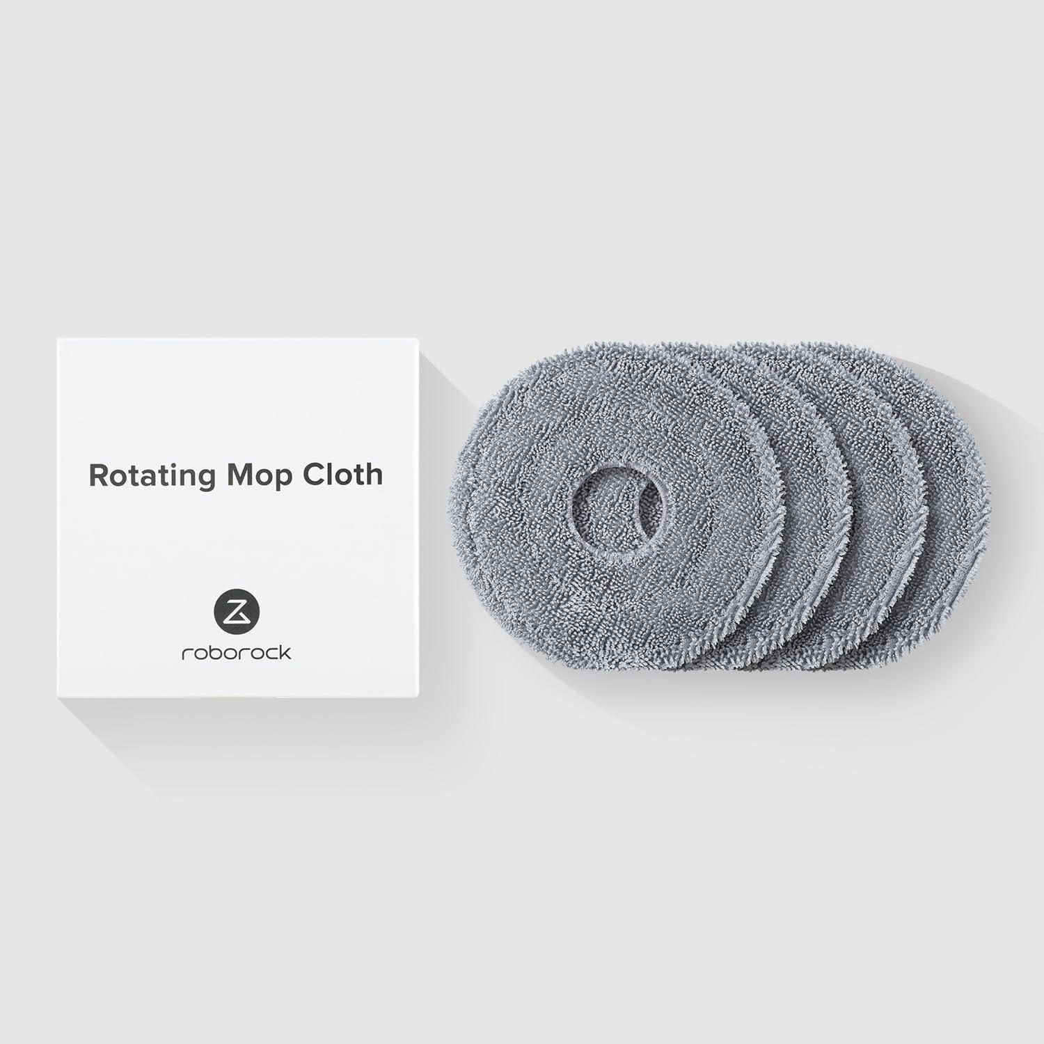 image:imageroborock 4 Pack Microfiber Mop Cloths for QV 35AQV 35SQR 5T7QR 598QR 798QR T78Qrevo LQV 798QX Revo PlusQR5980QR7980QR7985 Robot Vacuum Cleaner Mop Pad Replacement AccessoriesMop Cloth3