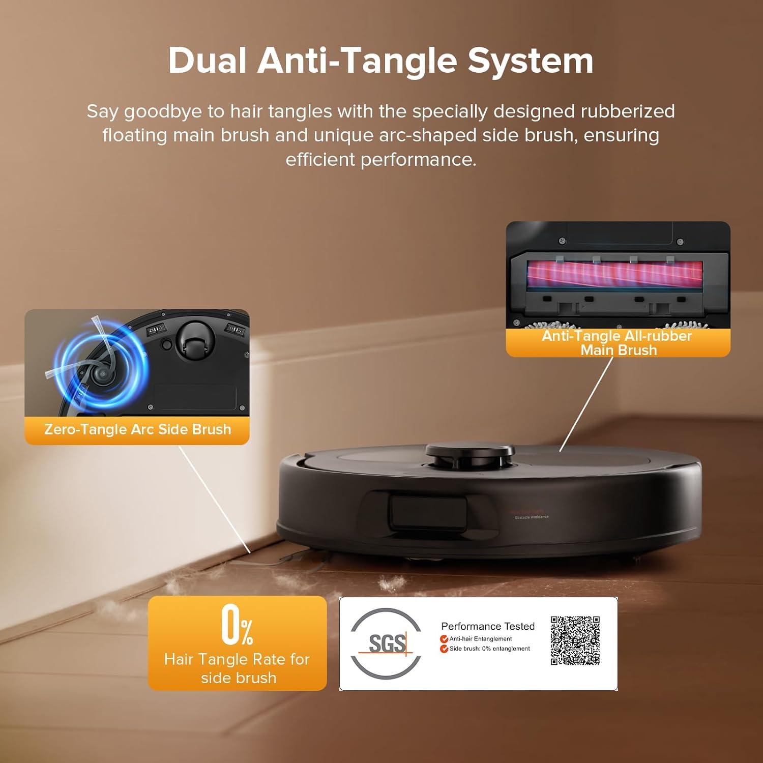 image:imageroborock QV 35S Robot Vacuum and Mop with Rubber Main Brush Replacement