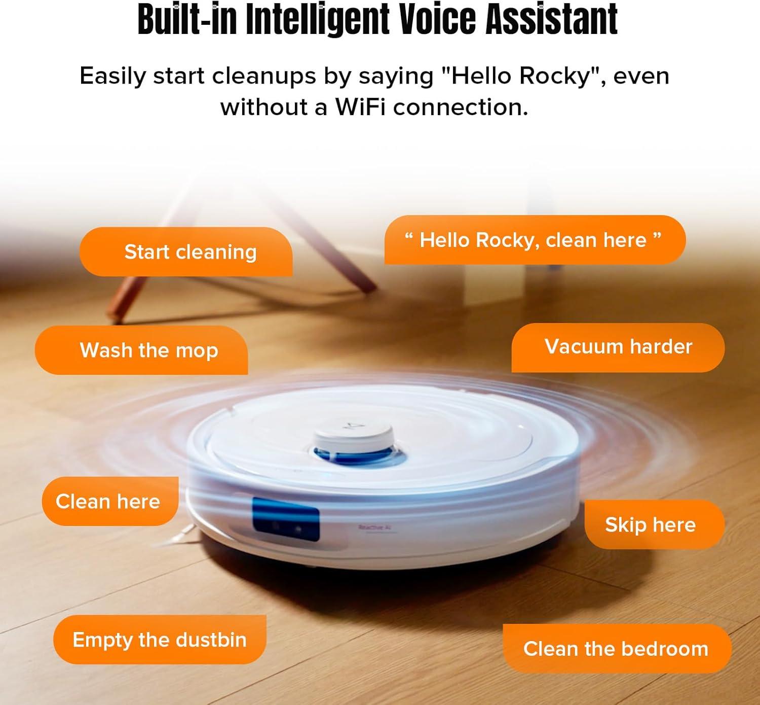 image:imageroborock Qrevo MaxV Robot Vacuum and Mop FlexiArm Design Hot Water ReWash amp ReMop AutoDrying SelfEmptying 7000Pa Suction Builtin Voice Assistant Auto Mop LiftingRenewed