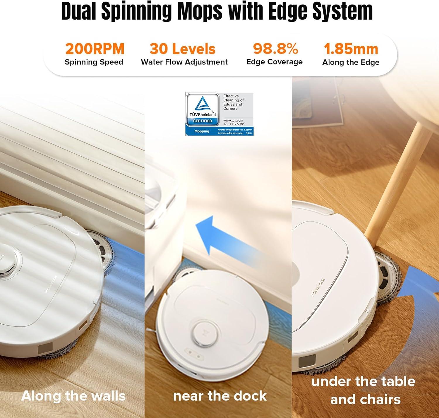 image:imageroborock Qrevo MaxV Robot Vacuum and Mop FlexiArm Design Hot Water ReWash amp ReMop AutoDrying SelfEmptying 7000Pa Suction Builtin Voice Assistant Auto Mop LiftingRenewed