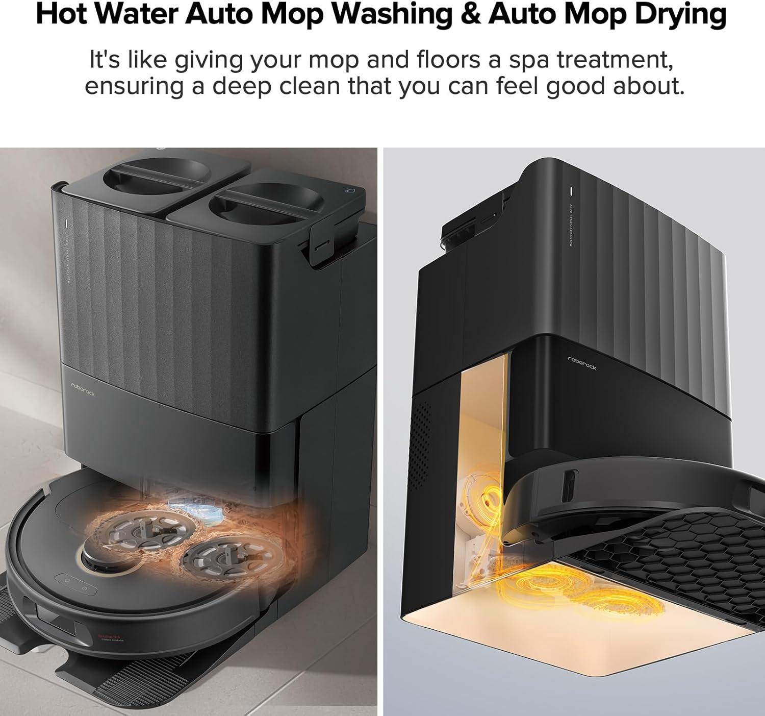 image:imageroborock Qrevo Pro Robot Vacuum and Mop with FlexiArm Design Edge Mopping Dynamic Hot Water Mop Washing and Auto Mop Drying 7000 Pa Suction Renewed