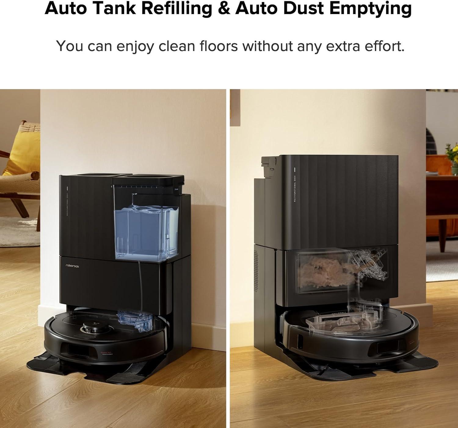 image:imageroborock Qrevo Pro Robot Vacuum and Mop with FlexiArm Design Edge Mopping Dynamic Hot Water Mop Washing and Auto Mop Drying 7000 Pa Suction Renewed