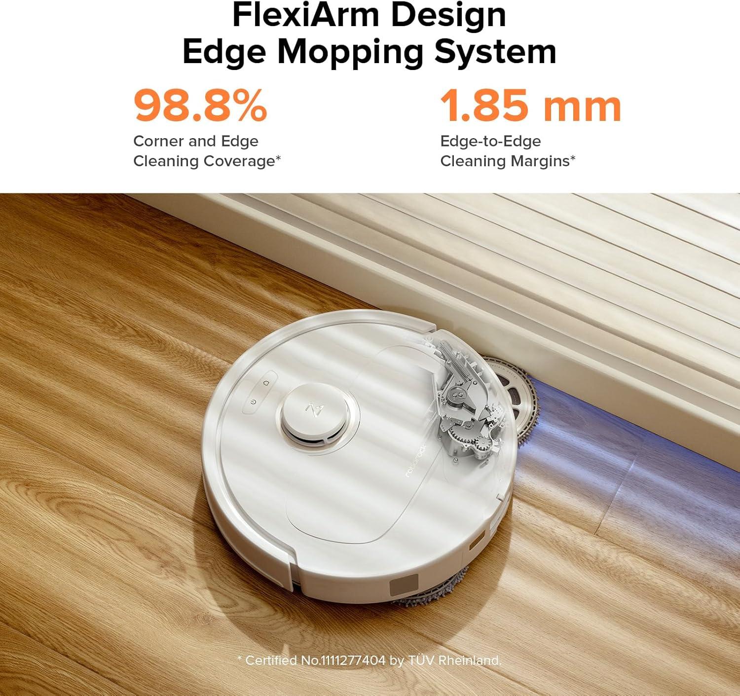 image:imageroborock Qrevo Pro Robot Vacuum and Mop with FlexiArm Design Edge Mopping Dynamic Hot Water Mop Washing and Auto Mop Drying Intelligent Dirt Detection Renewed