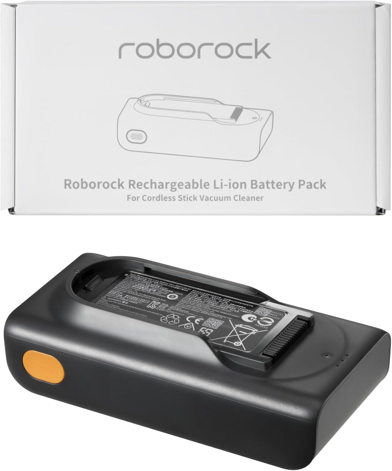 image:imageroborock Rechargeable Battery Pack for H60 Hub Ultra and H60 Ultra Cordless Vacuum Cleaner Stick Vacuum Cleaner for Home and Pet Hair AntiTangle Brush LED Dust Detection