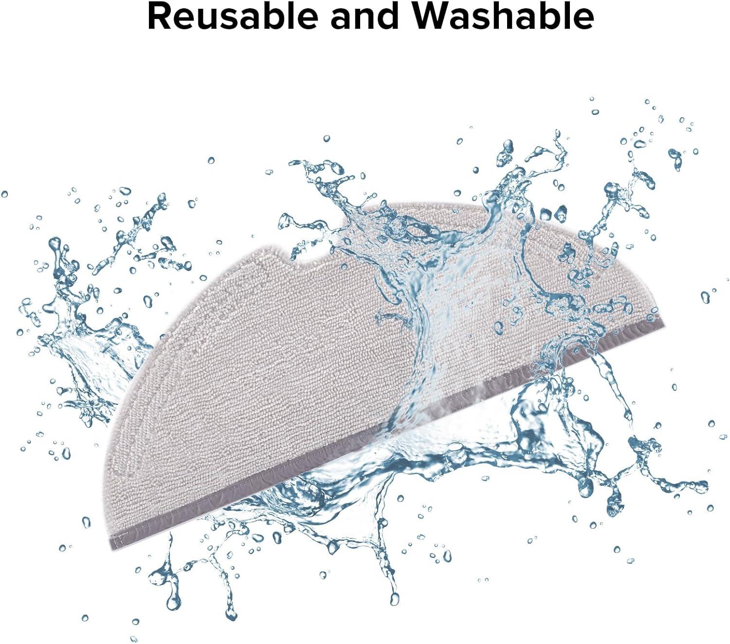 image:imageroborock Replacement Mop Cloths for Q10 S5 Q10 S5 S8 Pro Q10V Q10 VF S8 Pro Q10V Q10V Q10 VF Q10 VF5 MX Compatible with Single Vibrating Zone Mop Mount 2PackMop Cloth1
