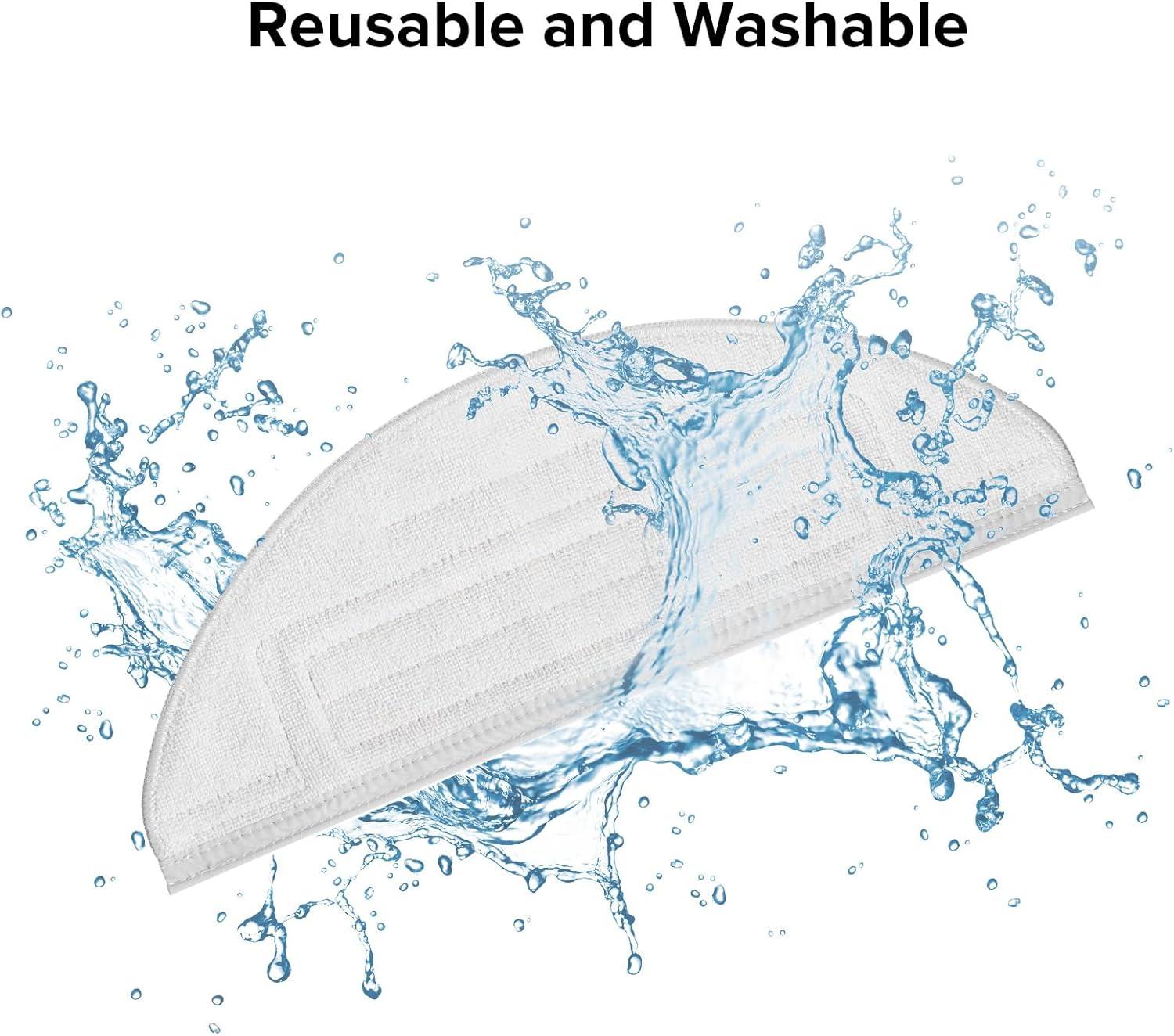 image:imageroborock Replacement Mop Cloths for Q10 S5 Q10 S5 S8 Pro Q10V Q10 VF S8 Pro Q10V Q10V Q10 VF Q10 VF5 MX Compatible with Single Vibrating Zone Mop Mount 2PackSingle Sonic Zone