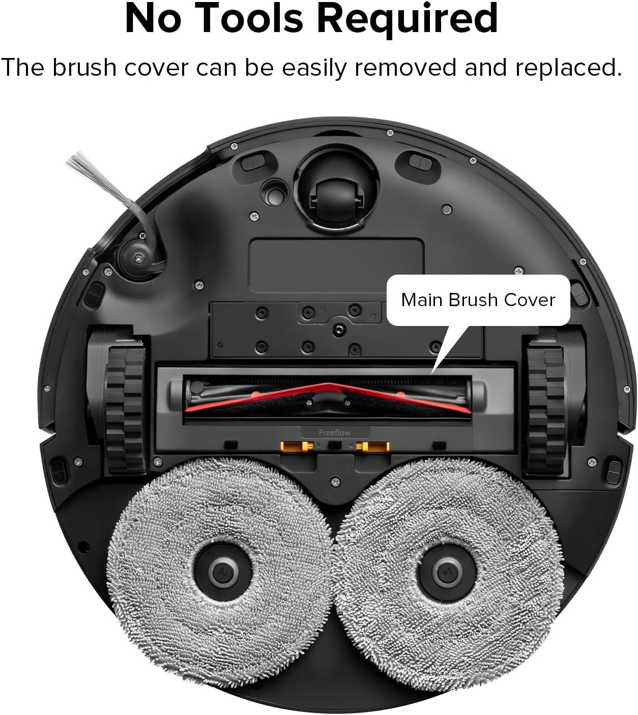 image:imageroborock Rubber Main Brush Cover Guards for S7 S7 Q7 Q7 Max Roller Brush Cover Replacement Parts WhiteMain Brush Cover Type H