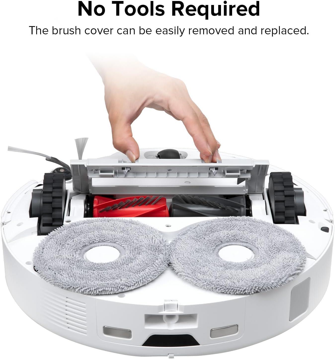 image:imageroborock Rubber Main Brush Cover Replacement Q Revo Qrevo MaxV Qrevo S and Q Revo Pro QV 35ARobot Vacuum Cleaner Roller Brush Cover Accessories Parts WhiteMain Brush Cover Type C