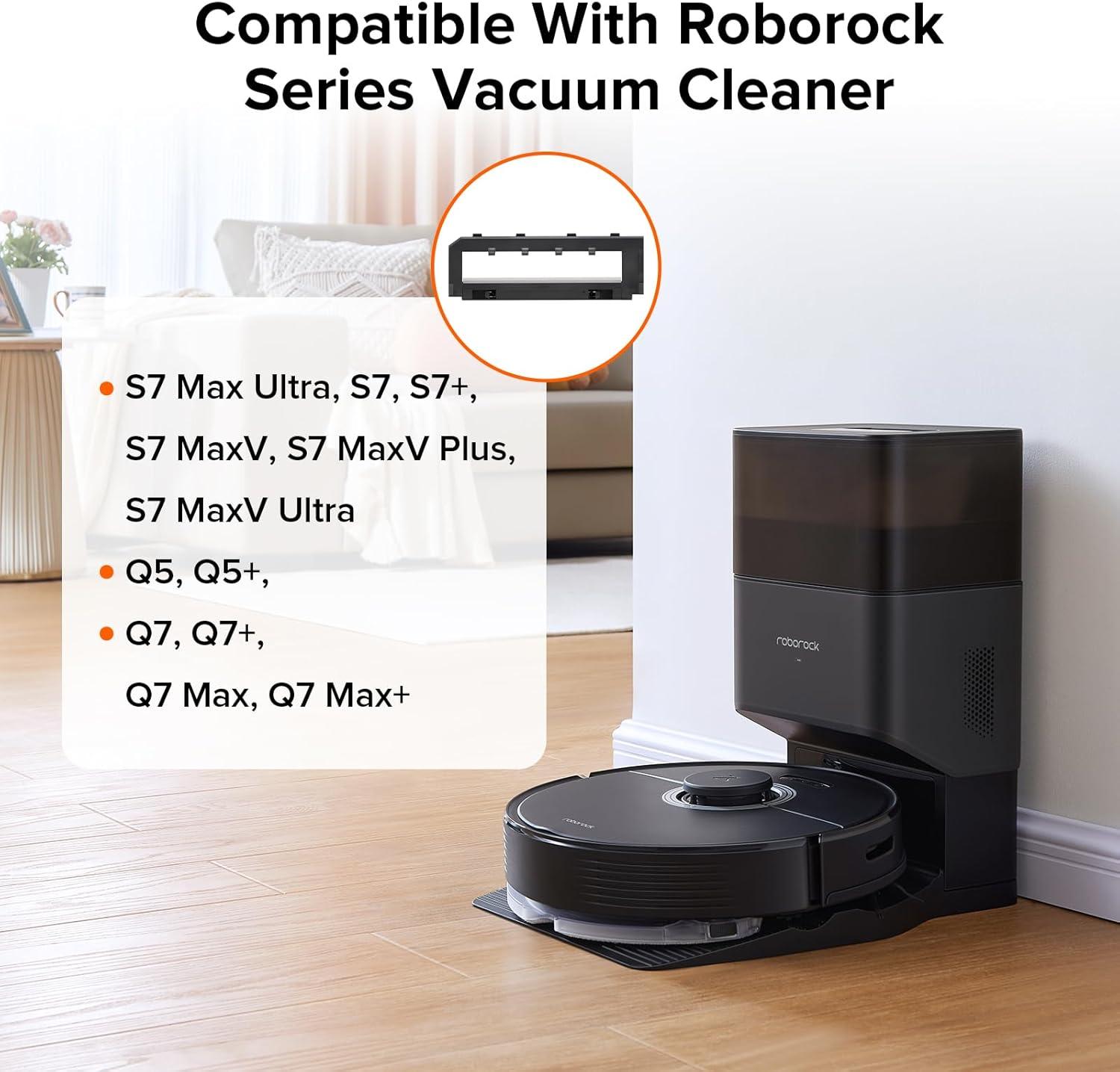 image:imageroborock Rubber Main Brush Cover Replacement Q Revo Qrevo MaxV Qrevo S and Q Revo Pro QV 35ARobot Vacuum Cleaner Roller Brush Cover Accessories Parts WhiteMain Brush Cover Type G