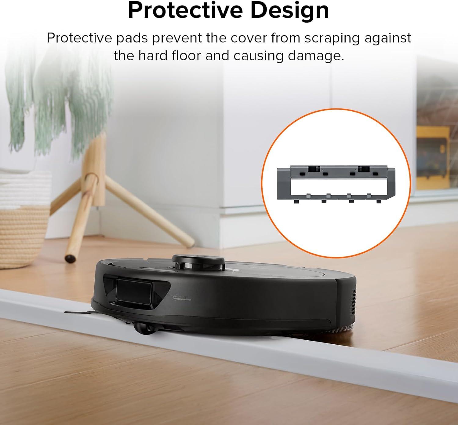 image:imageroborock Rubber Main Brush Cover Replacement Q Revo Qrevo MaxV Qrevo S and Q Revo Pro QV 35ARobot Vacuum Cleaner Roller Brush Cover Accessories Parts WhiteMain Brush Cover Type A