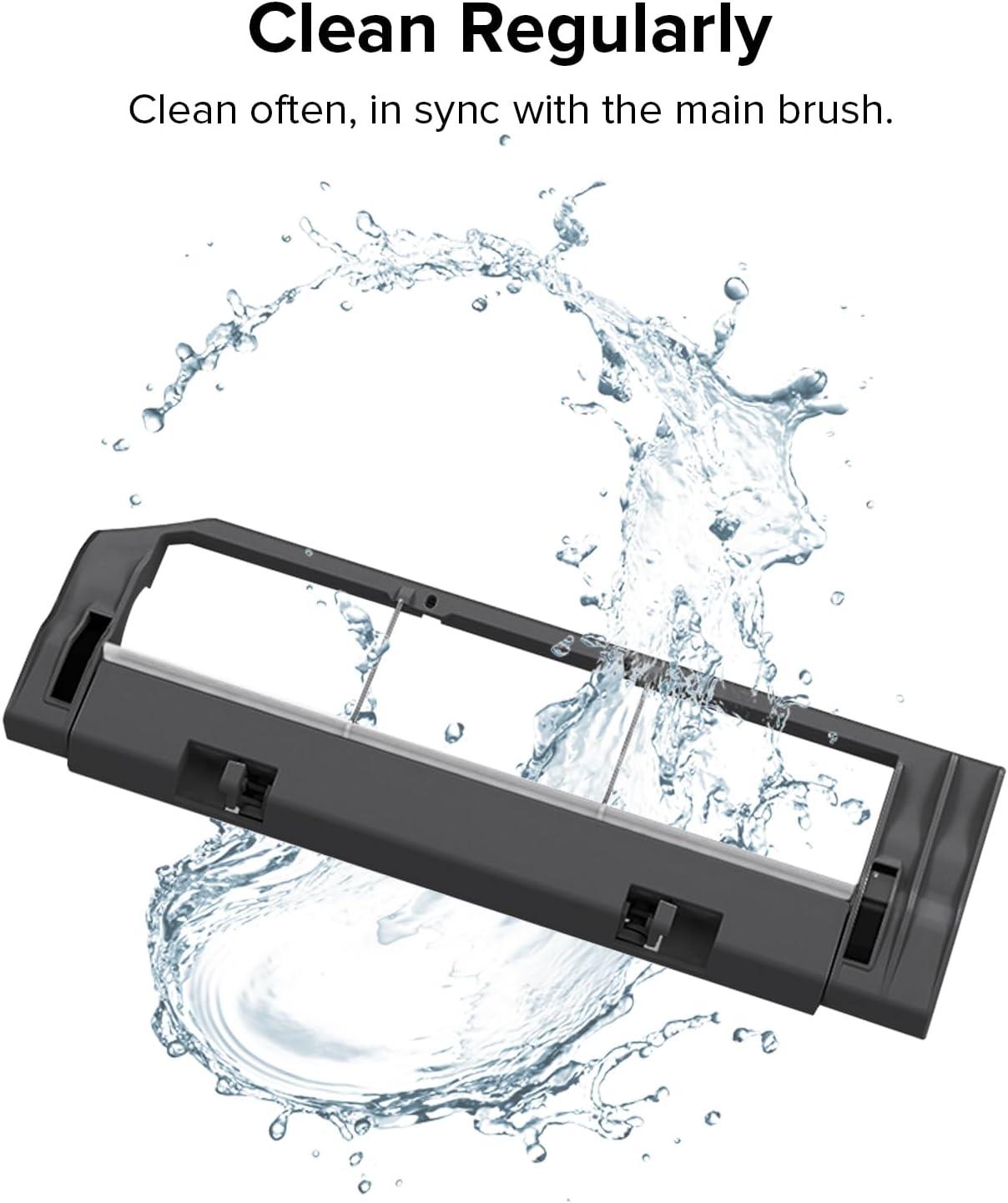 image:imageroborock Rubber Main Brush Cover Replacement for Q7 M5 Q7 M5 Q7 L5 Q7L5 Robot Vacuum Cleaners Light GrayE S4 S5 S6 Series Black