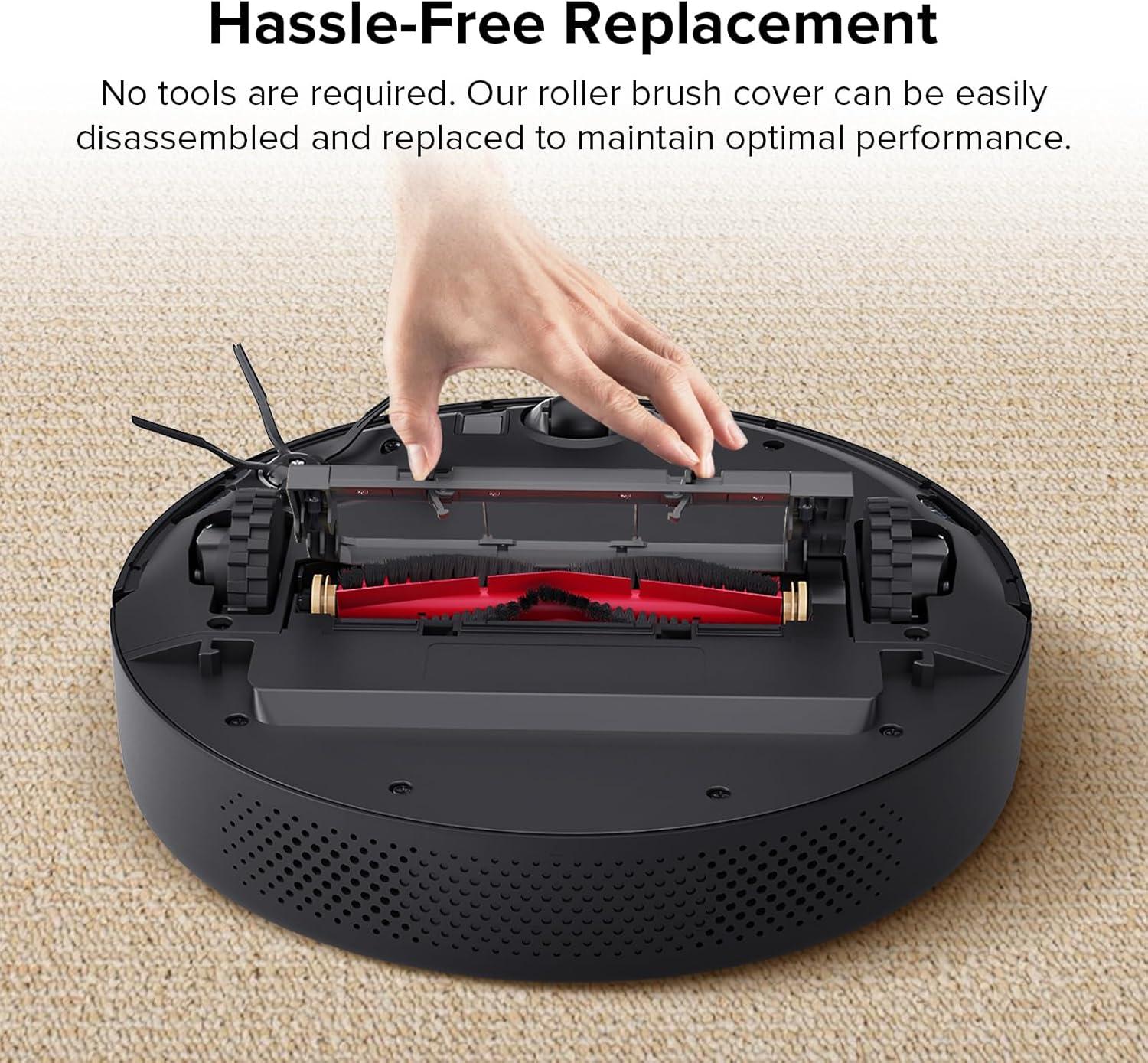 image:imageroborock Rubber Main Brush Cover Replacement for Q7 M5 Q7 M5 Q7 L5 Q7L5 Robot Vacuum Cleaners Light GrayE S4 S5 S6 Series Black