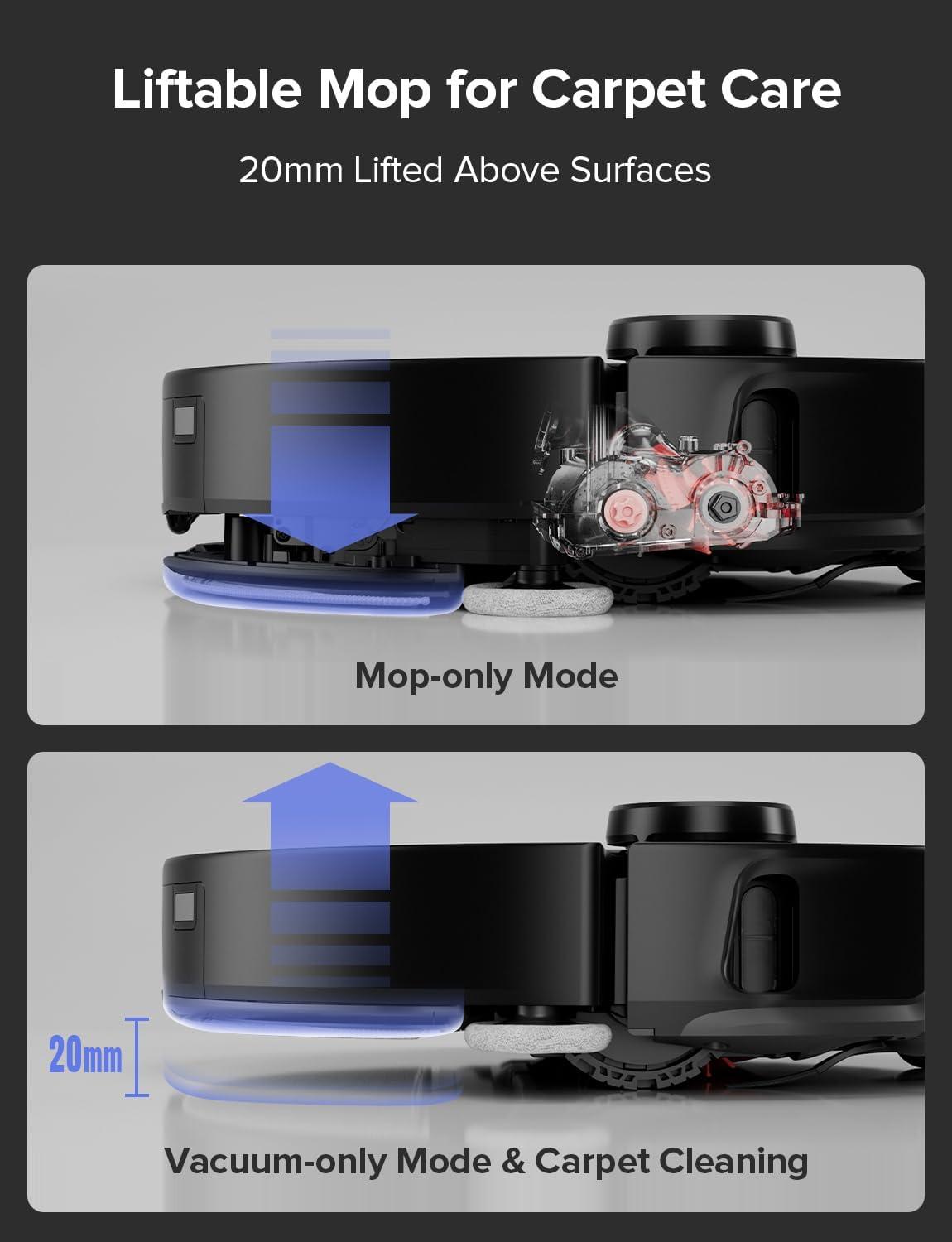 image:imageroborock S8 MaxV Ultra Robot Vacuum amp Sonic Mop 10000 Pa Suction Corner to Edge Deep Cleaning Hot Air SelfDrying Auto Empty amp Refill Detergent Dispenser Obstacle Avoidance Black RenewedS8 MaxV UltraBlack