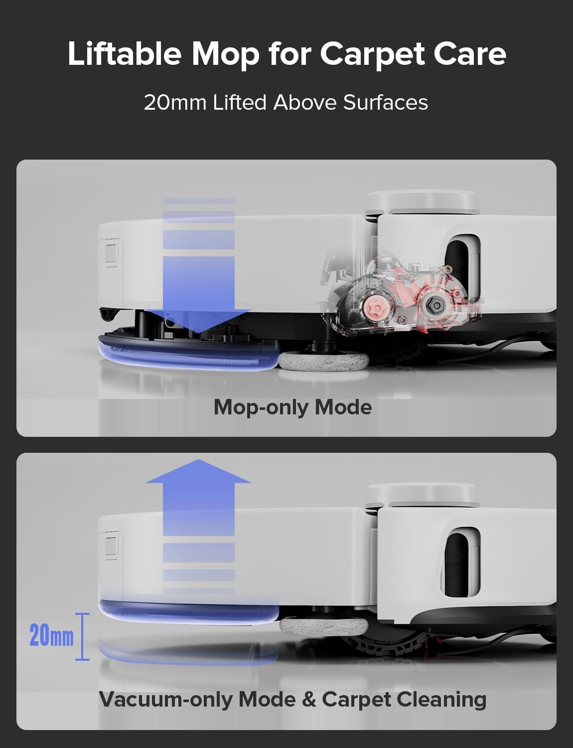 image:imageroborock S8 MaxV Ultra Robot Vacuum amp Sonic Mop 10000 Pa Suction Corner to Edge Deep Cleaning Hot Air SelfDrying Auto Empty amp Refill Detergent Dispenser Obstacle Avoidance Black RenewedS8 MaxV UltraWhite