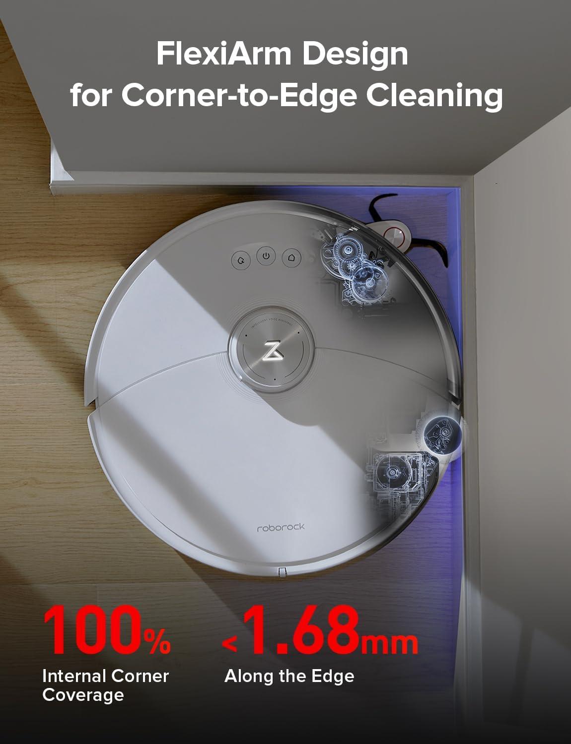 image:imageroborock S8 MaxV Ultra Robot Vacuum amp Sonic Mop 10000 Pa Suction Corner to Edge Deep Cleaning Hot Air SelfDrying Auto Empty amp Refill Detergent Dispenser Obstacle Avoidance Black RenewedS8 MaxV UltraWhite
