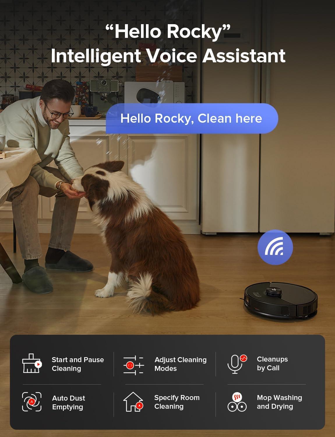 image:imageroborock S8 MaxV Ultra Robot Vacuum amp Sonic Mop 10000 Pa Suction Corner to Edge Deep Cleaning Hot Air SelfDrying Auto Empty amp Refill Detergent Dispenser Obstacle Avoidance Black RenewedS8 MaxV UltraBlack