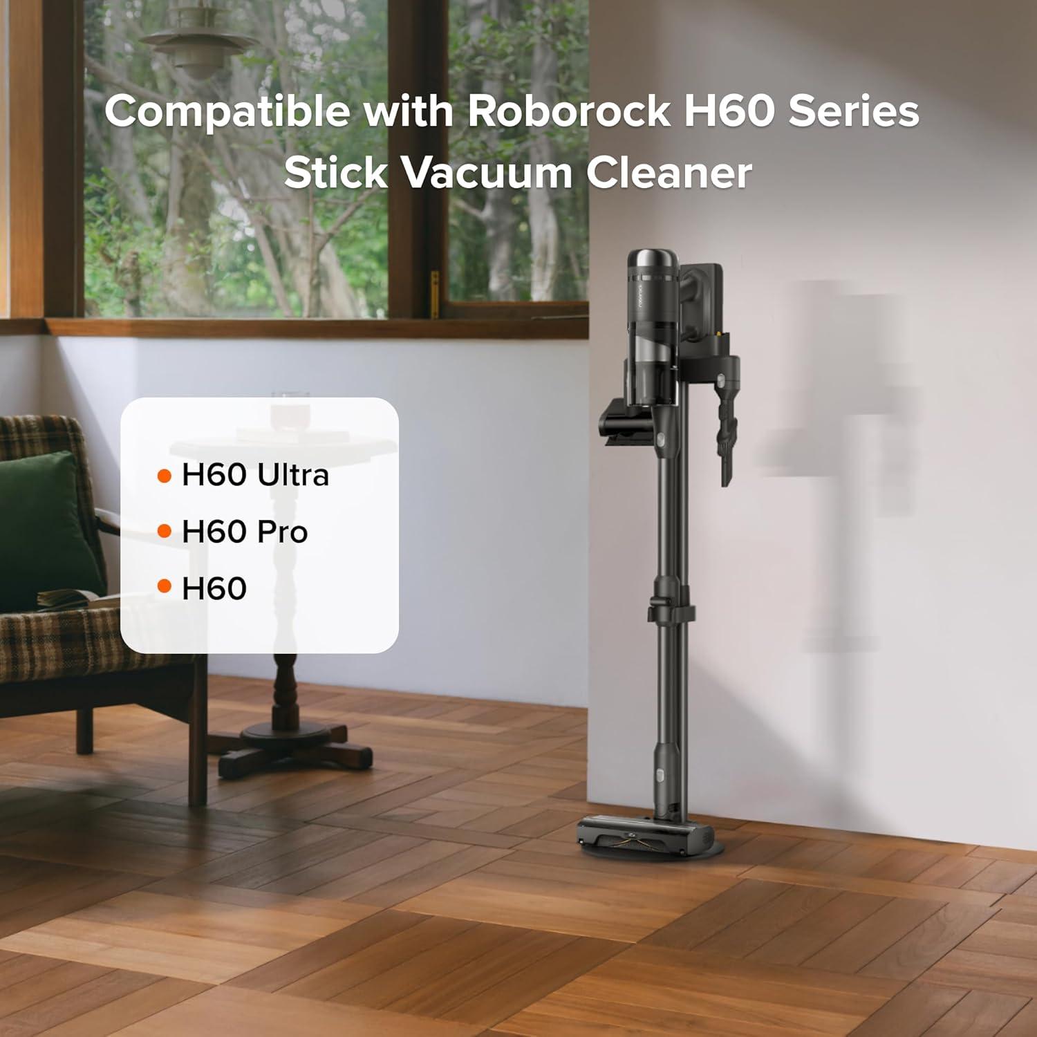 image:imageroborock Vacuum Cleaner Floor Stand for H60 H60 Pro and H60 Ultra Cordless Stick Vacuum Cleaner for Home and Pet Hair AntiTangle Brush LED Dust Detection Black