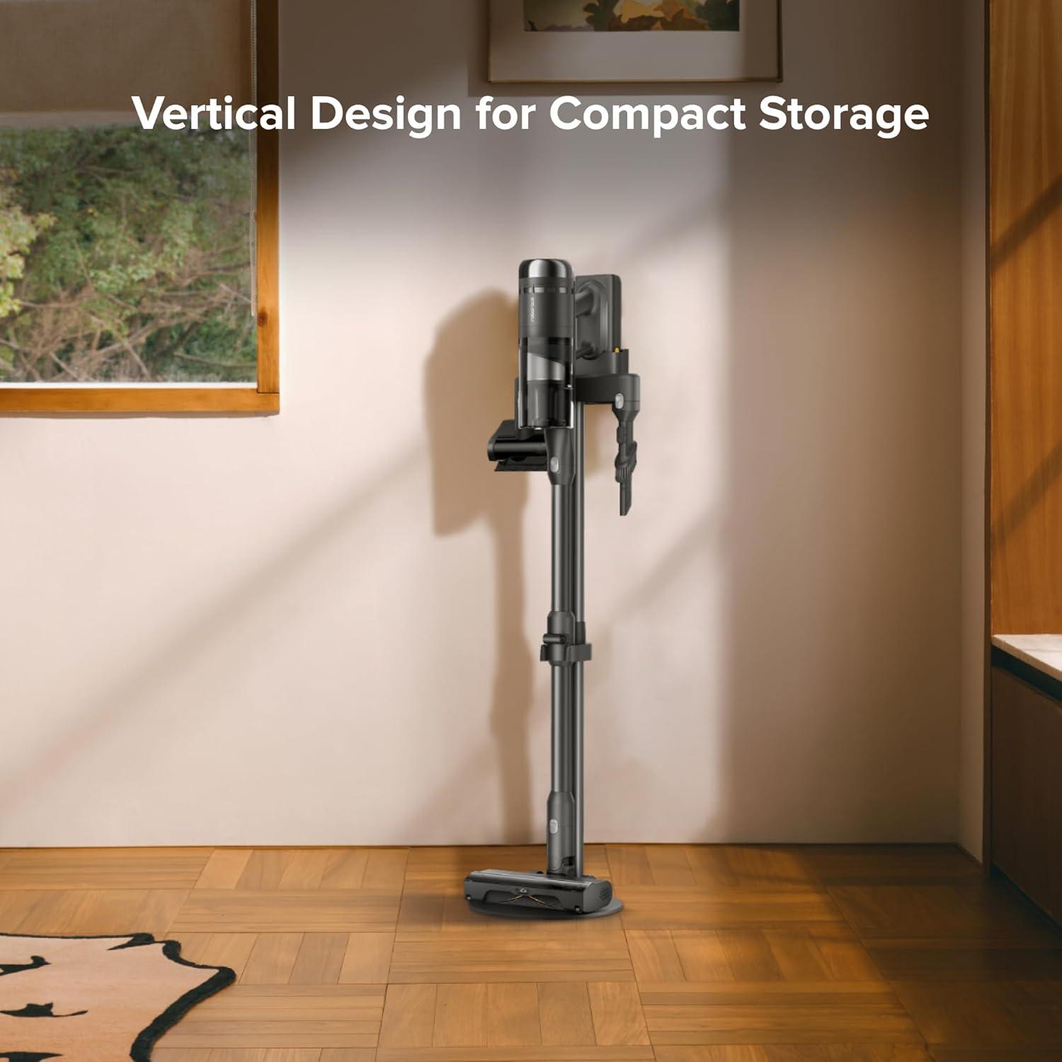 image:imageroborock Vacuum Cleaner Floor Stand for H60 H60 Pro and H60 Ultra Cordless Stick Vacuum Cleaner for Home and Pet Hair AntiTangle Brush LED Dust Detection Black