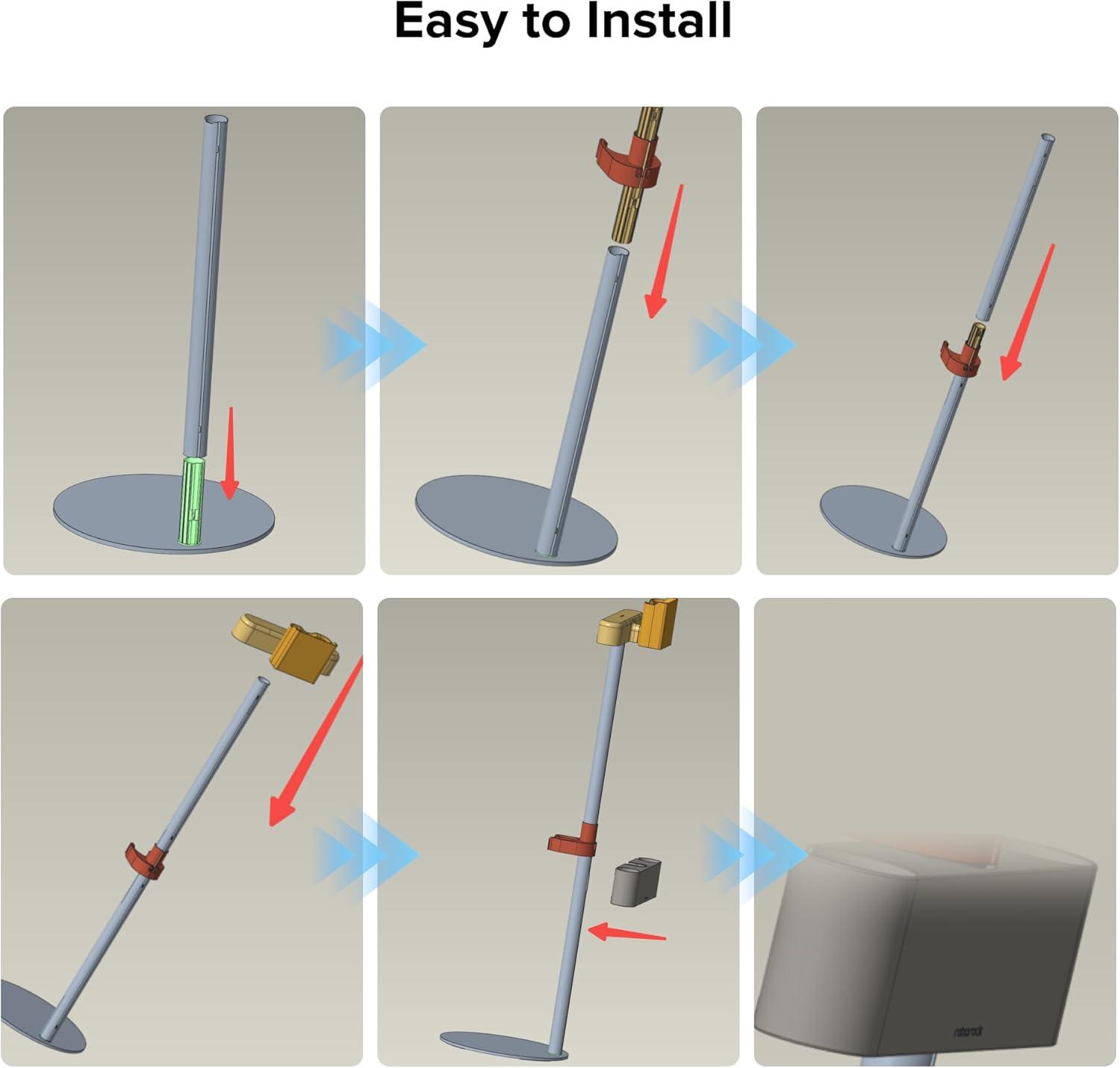 image:imageroborock Vacuum Cleaner Floor Stand for H60 H60 Pro and H60 Ultra Cordless Stick Vacuum Cleaner for Home and Pet Hair AntiTangle Brush LED Dust Detection Black