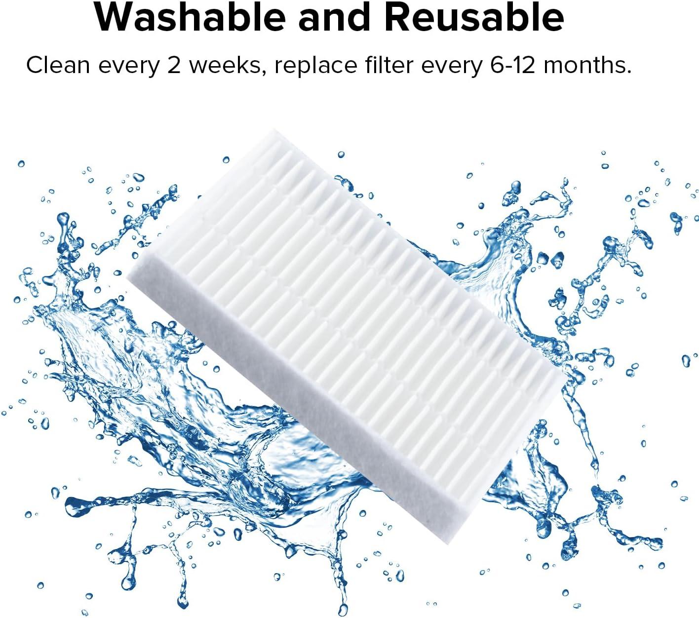 image:imageroborock Washable Filter for Roborock Q7 M5 Q7 M5 Q7 L5 Q7 L5 Robot Vacuum Cleaners 2Pcs Replacement Washable Filter for Robotic Vacuum