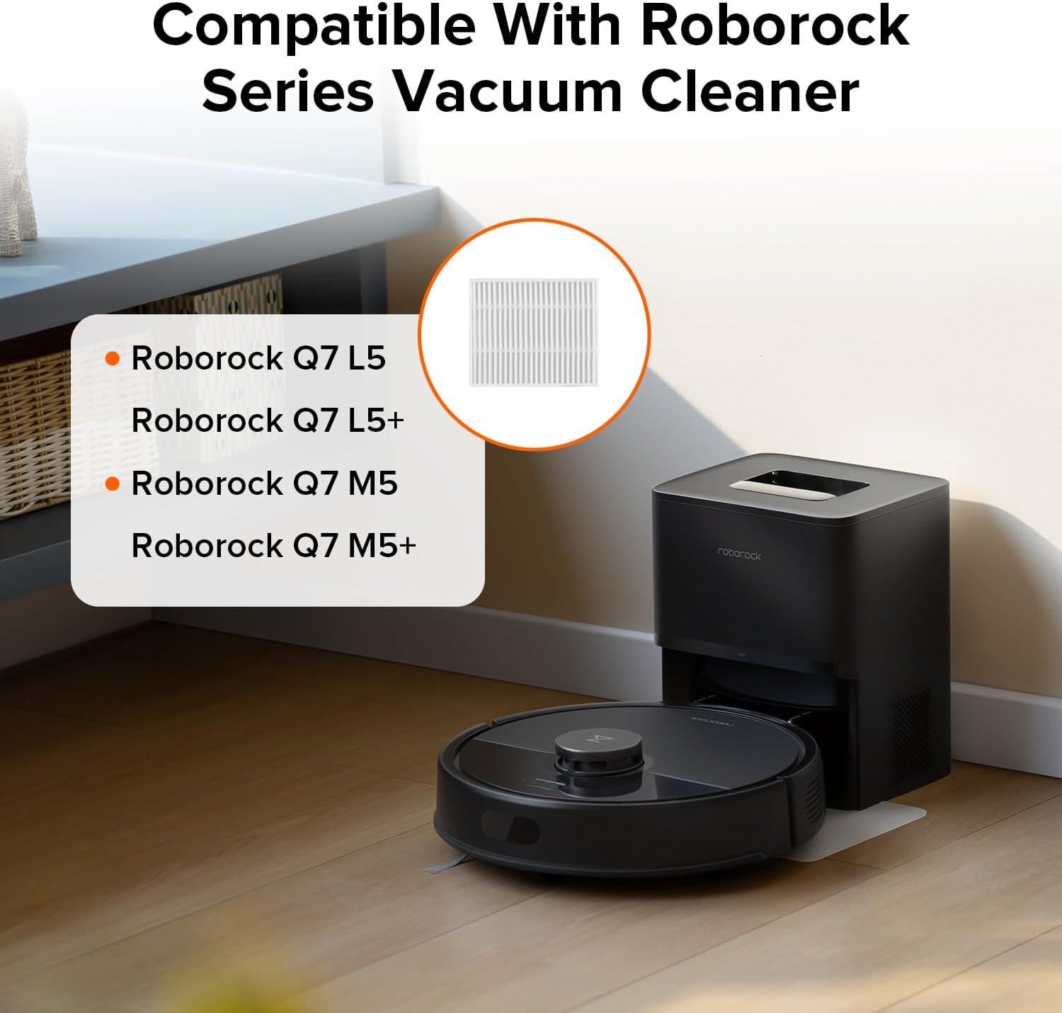 image:imageroborock Washable Filter for Roborock Q7 M5 Q7 M5 Q7 L5 Q7 L5 Robot Vacuum Cleaners 2Pcs Replacement Washable Filter for Robotic Vacuum