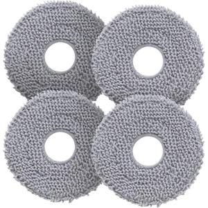 roborock 4 Pack Microfiber Mop Cloths for QV 35A/QV 35S/QR 5T7/QR 598/QR 798/QR T78/Qrevo L/QV 798/QX Revo Plus/QR5980/QR7980/QR7985 Robot Vacuum Cleaner, Mop Pad Replacement Accessories(Mop Cloth-1)