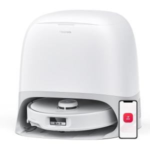 roborock Qrevo Curv Robot Vacuum and Mop, 18,500Pa Suction, Zero-Tangling, AdaptiLift Chassis, FlexiArm Technology, Hot Water Mop Washing & Dock Self Cleaning (Renewed)(Roborock Qrevo Curv)