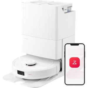 roborock Qrevo MaxV Robot Vacuum and Mop, FlexiArm Design, Hot Water Re-Wash & Re-Mop, Auto-Drying, Self-Emptying, 7000Pa Suction, Built-in Voice Assistant, Auto Mop Lifting(Renewed)