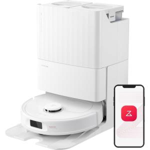 roborock Qrevo Plus Robot Vacuum and Mop with FlexiArm Design Edge Mopping, Self-Emptying, Auto Mop Washing & Drying, 7,000 Pa Suction, White (Renewed)(White)
