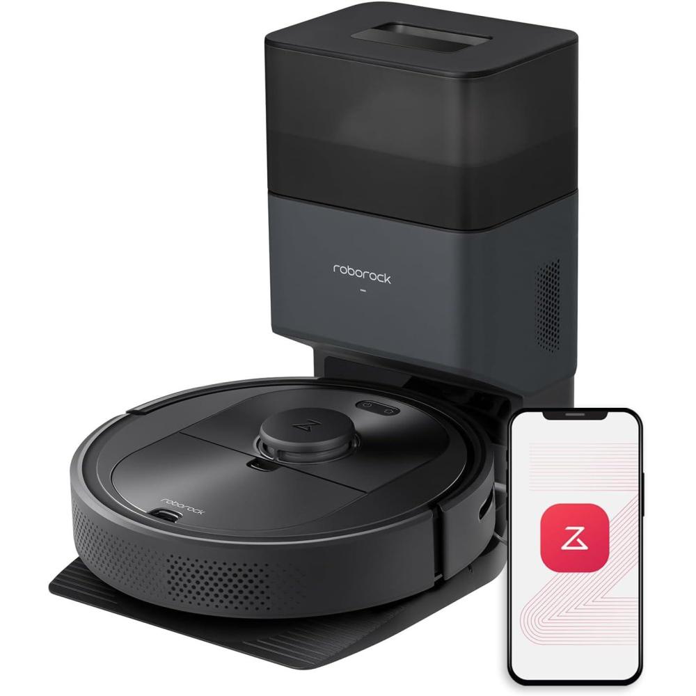image:imageroborock Q5 Robot Vacuum with SelfEmpty Dock HandsFree Cleaning for up to 7 Weeks 2700Pa Max Suction 180mins Max RunTime Compatible with Alexa Perfect for Hard Floors Carpets and Pet Hair