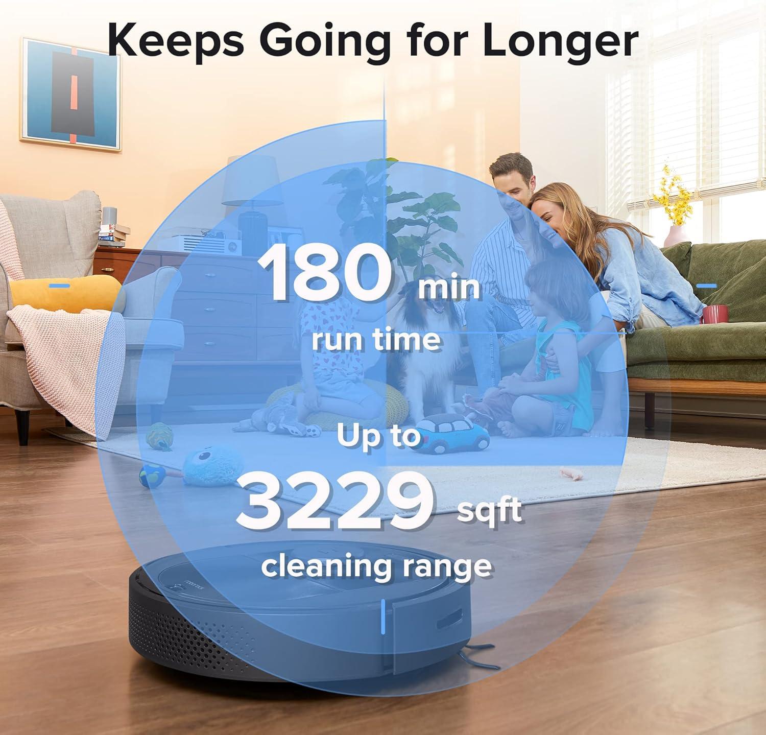 image:imageroborock Q5 Robot Vacuum with SelfEmpty Dock HandsFree Cleaning for up to 7 Weeks 2700Pa Max Suction 180mins Max RunTime Compatible with Alexa Perfect for Hard Floors Carpets and Pet Hair