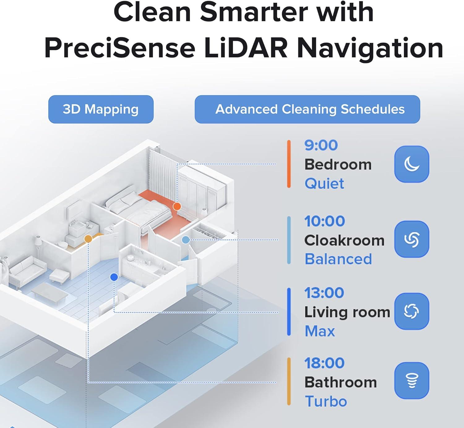 image:imageroborock Q5 Robot Vacuum with SelfEmpty Dock HandsFree Cleaning for up to 7 Weeks 2700Pa Max Suction 180mins Max RunTime Compatible with Alexa Perfect for Hard Floors Carpets and Pet Hair