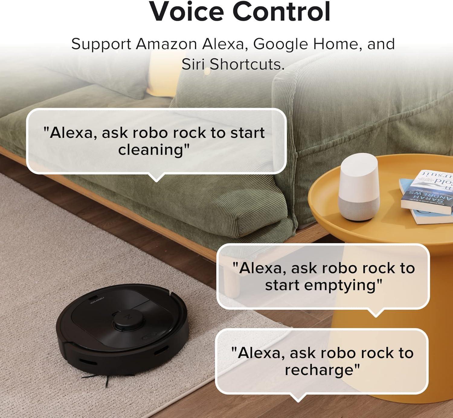 image:imageroborock Q5 Robot Vacuum with SelfEmpty Dock HandsFree Cleaning for up to 7 Weeks 2700Pa Max Suction 180mins Max RunTime Compatible with Alexa Perfect for Hard Floors Carpets and Pet Hair
