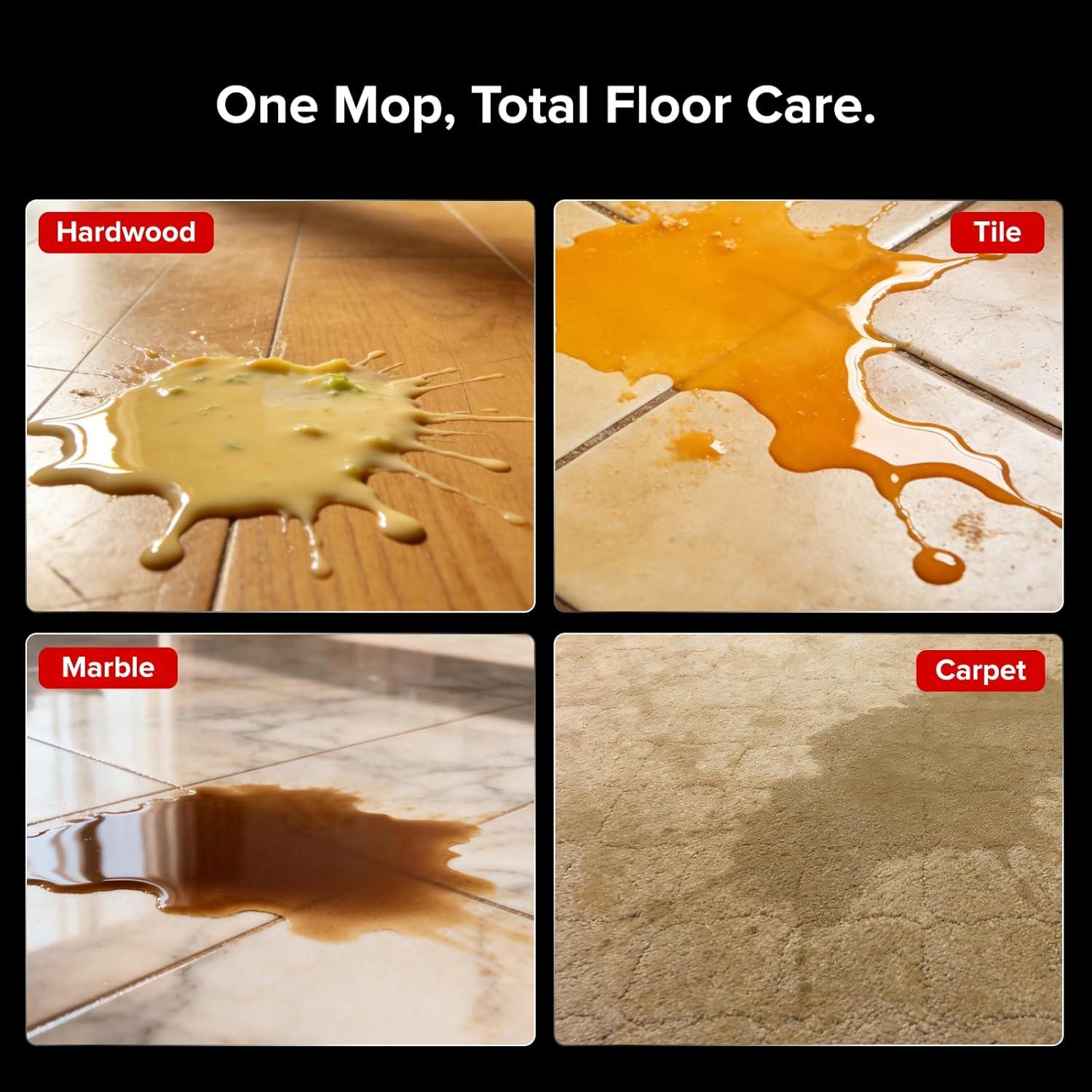 image:imageRoborock Rotating Mop Cloths for Saros 20 4Pack 200 RPM Scrubbing 30Level Water Adjustment Compatible with 212 Auto Wash amp 131F Drying Reusable Mop Pads for Hardwood Tile Marble Carpet