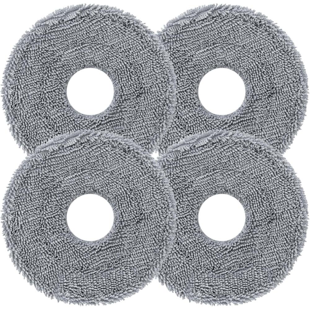 image:imageRoborock Rotating Mop Cloths for Saros 20 4Pack 200 RPM Scrubbing 30Level Water Adjustment Compatible with 212 Auto Wash amp 131F Drying Reusable Mop Pads for Hardwood Tile Marble Carpet