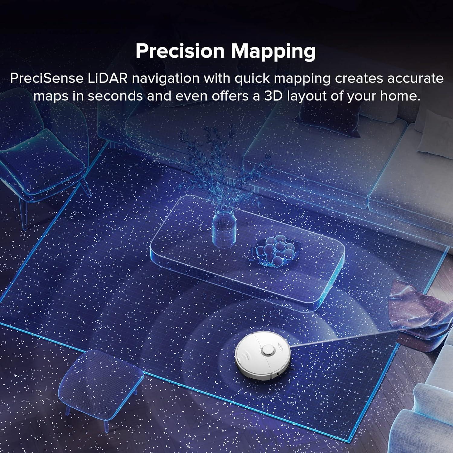 image:imageroborock S7 Max Ultra Robot Vacuum and Mop Combo Auto Mop Drying Auto Mop Washing SelfEmptying SelfRefilling 5500Pa Suction Reactive Tech Obstacle Avoidance White RenewedS8ProUltraWhite