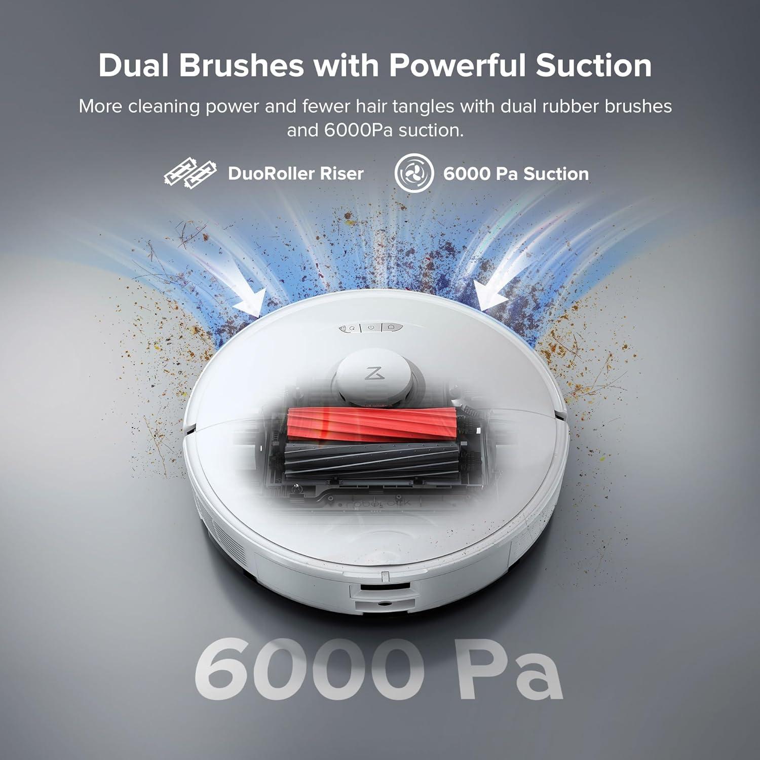 image:imageroborock S7 Max Ultra Robot Vacuum and Mop Combo Auto Mop Drying Auto Mop Washing SelfEmptying SelfRefilling 5500Pa Suction Reactive Tech Obstacle Avoidance White RenewedS8ProUltraWhite