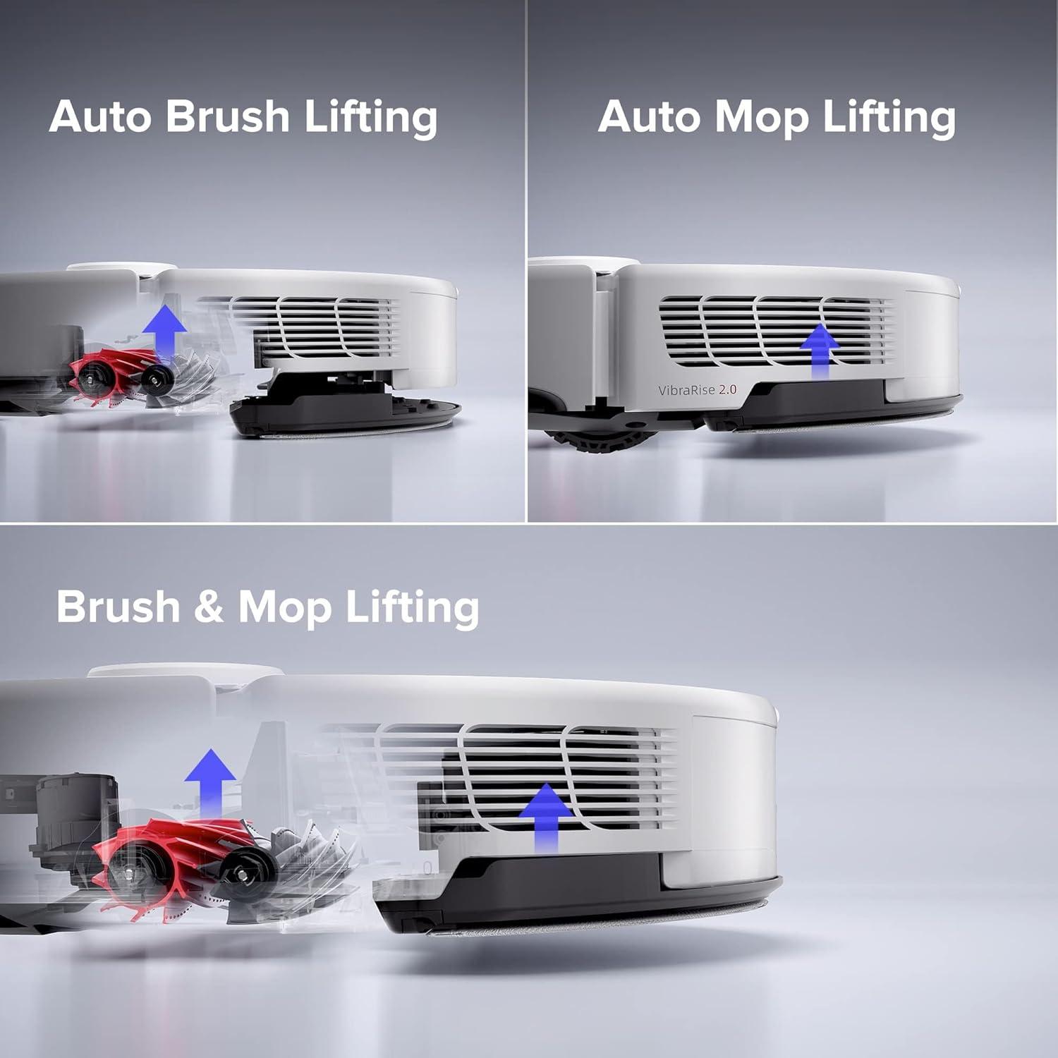 image:imageroborock S7 Max Ultra Robot Vacuum and Mop Combo Auto Mop Drying Auto Mop Washing SelfEmptying SelfRefilling 5500Pa Suction Reactive Tech Obstacle Avoidance White RenewedS8ProUltraWhite